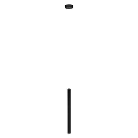 One Light Led Single Tube Pendant W/ Matte Black Finish